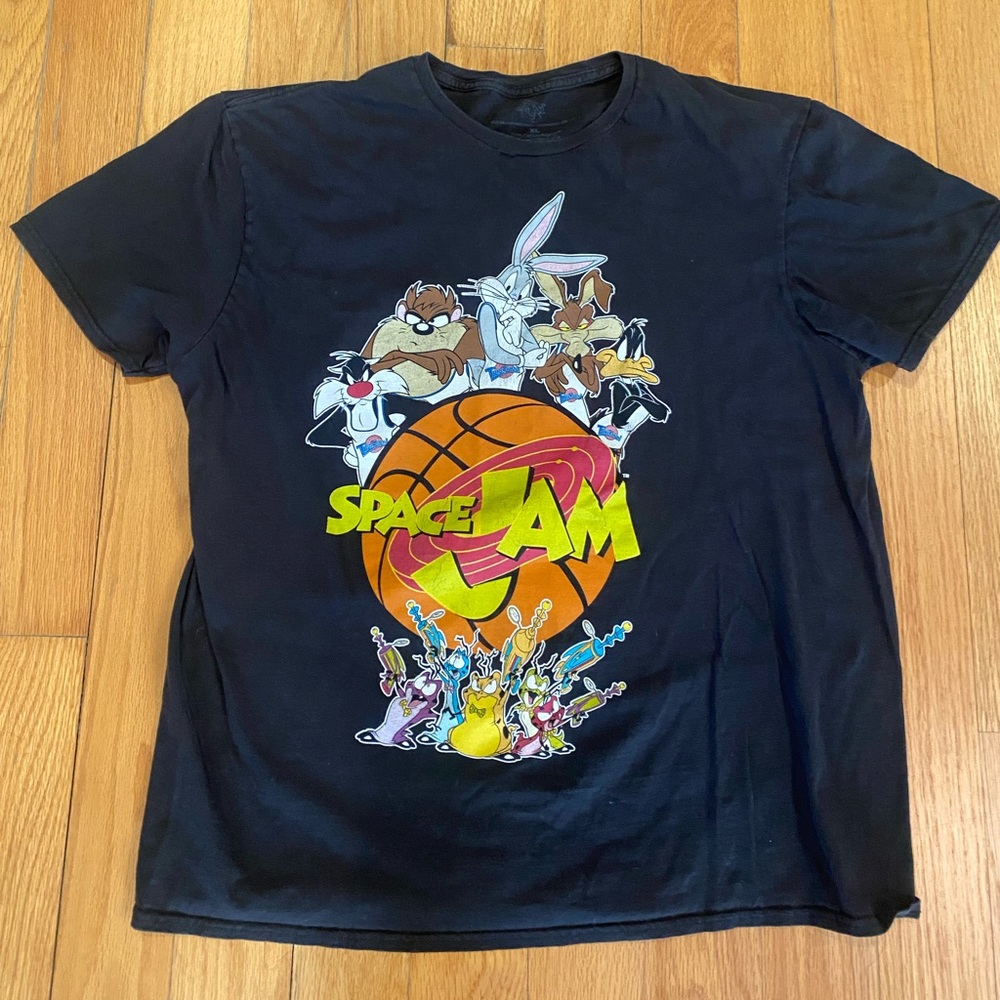 Spacejam Looney Tunes Black T-Shirt XL Youth